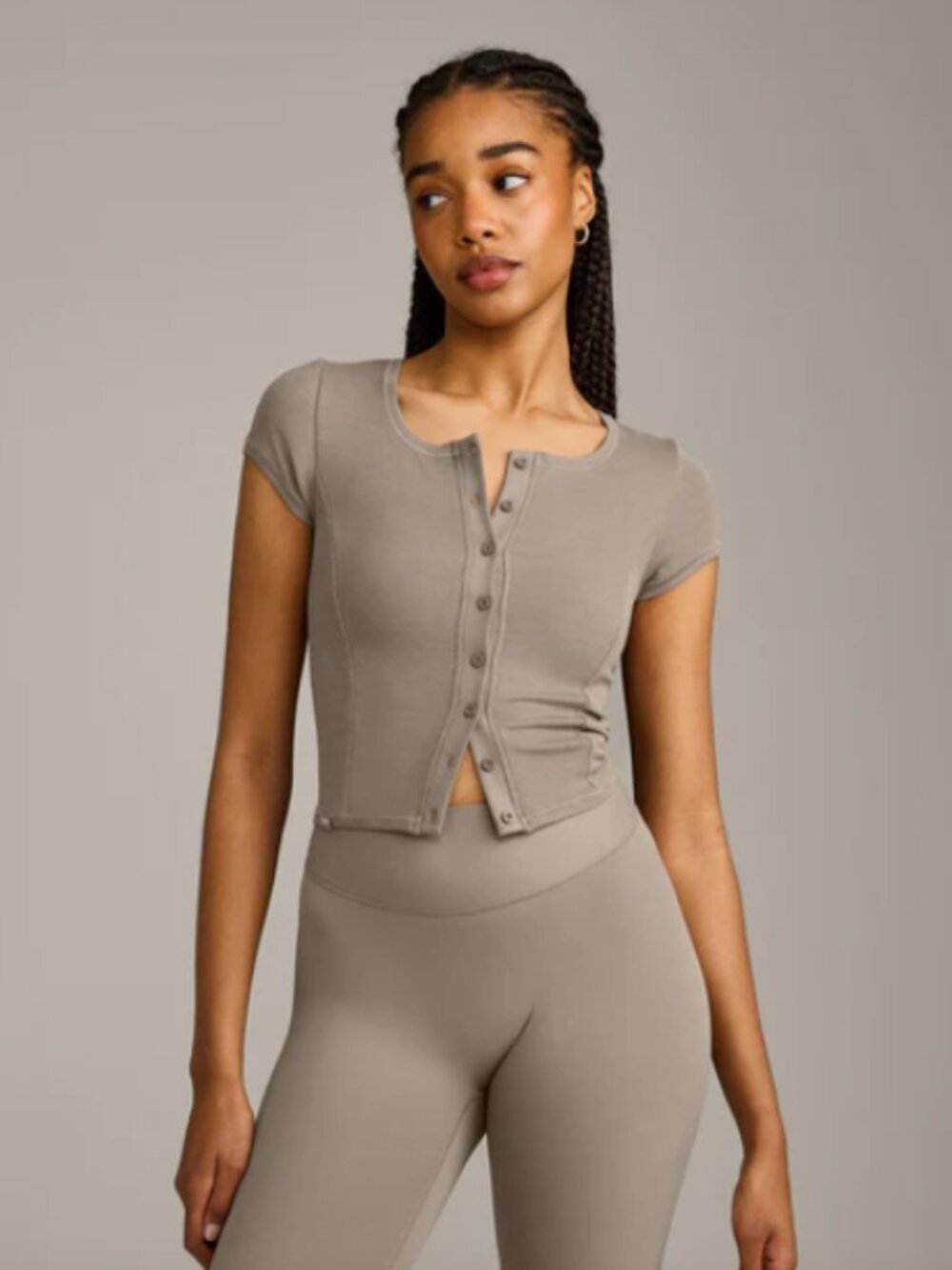 Mellow™ Rib Mid Short Sleeve Cardigan